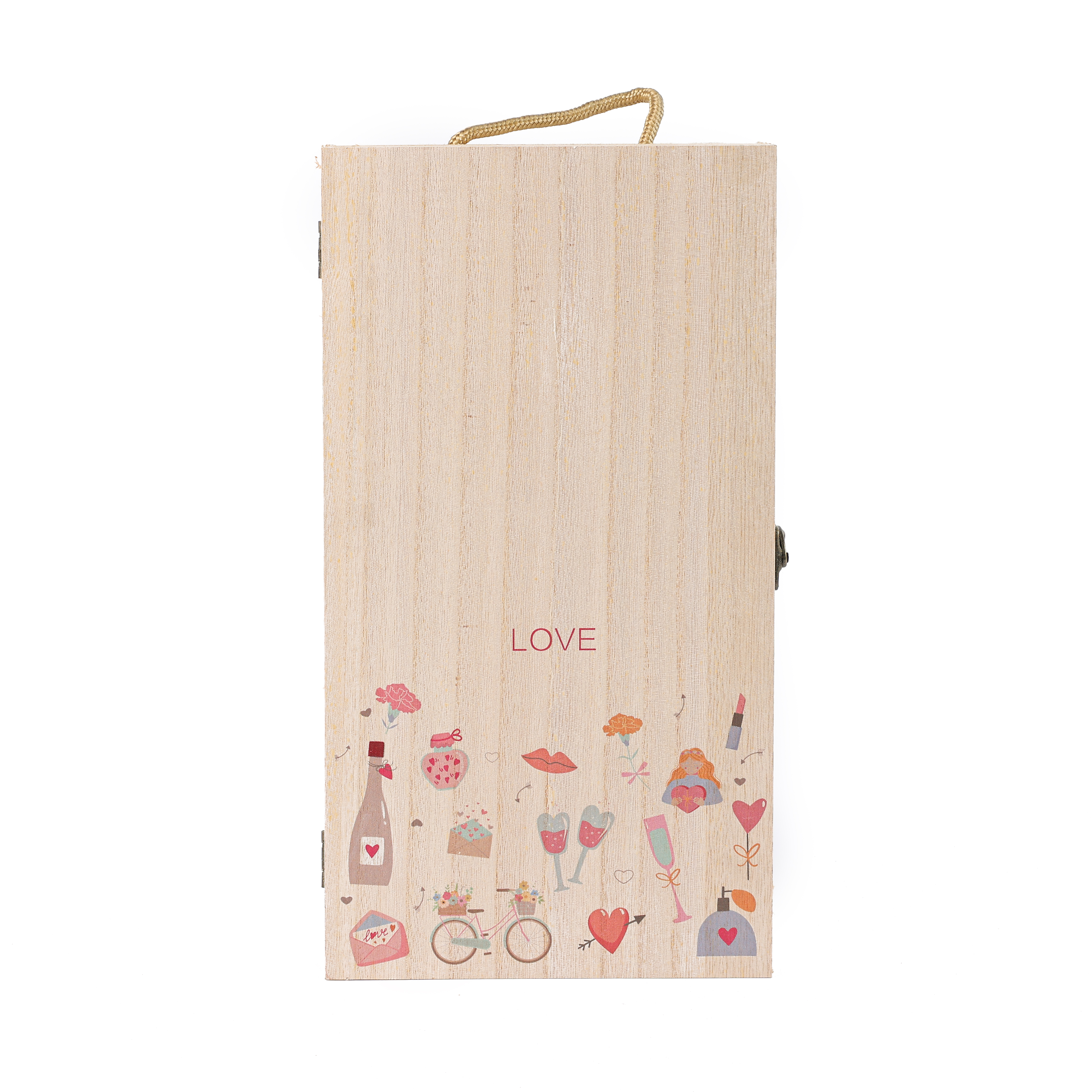 Valentine's Day Love Wooden Wine Box VALG0030